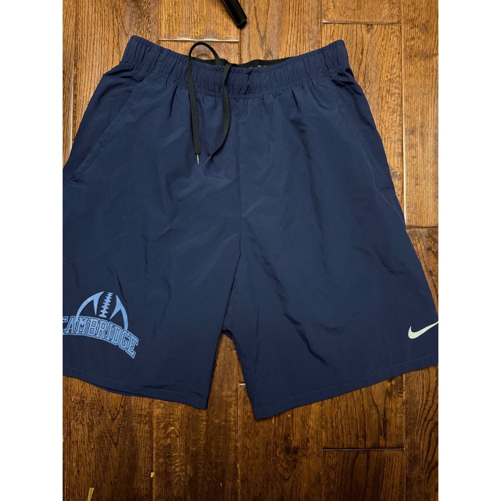 Nike Dri-FIT Mens Navy Blue Cambridge Football Athletic Shorts Size M Medium